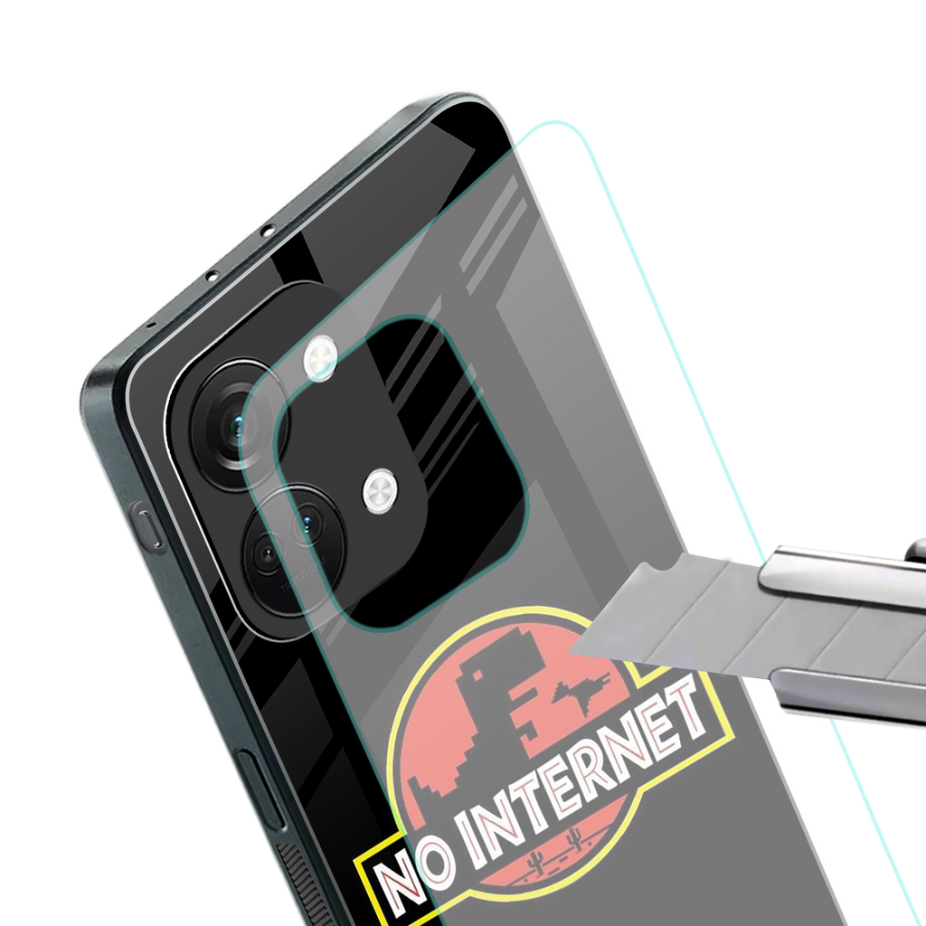 jurassic park no internet back phone cover | glass case for oneplus nord 3
