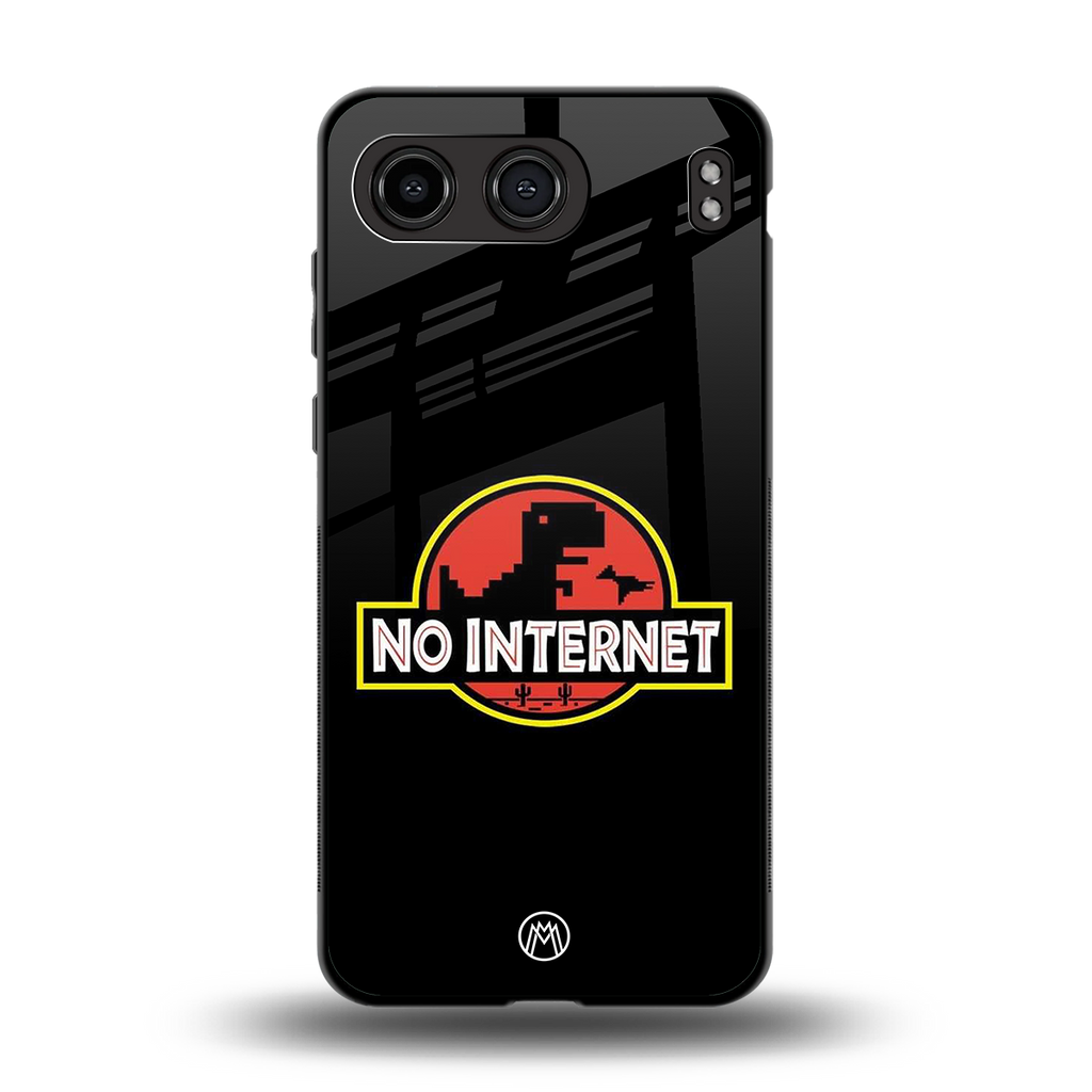 jurassic park no internet back phone cover | glass case for oneplus nord 4