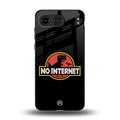 jurassic park no internet back phone cover | glass case for oneplus nord 4