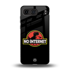 jurassic park no internet back phone cover | glass case for oneplus nord 4
