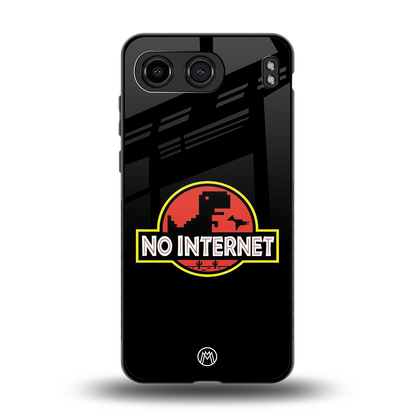 jurassic park no internet back phone cover | glass case for oneplus nord 4