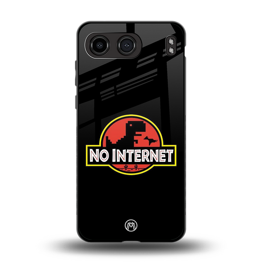 jurassic park no internet back phone cover | glass case for oneplus nord 4