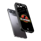 jurassic park no internet back phone cover | glass case for oneplus nord 4