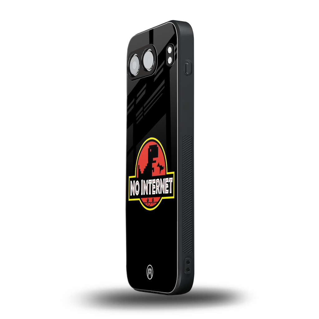 jurassic park no internet back phone cover | glass case for oneplus nord 4