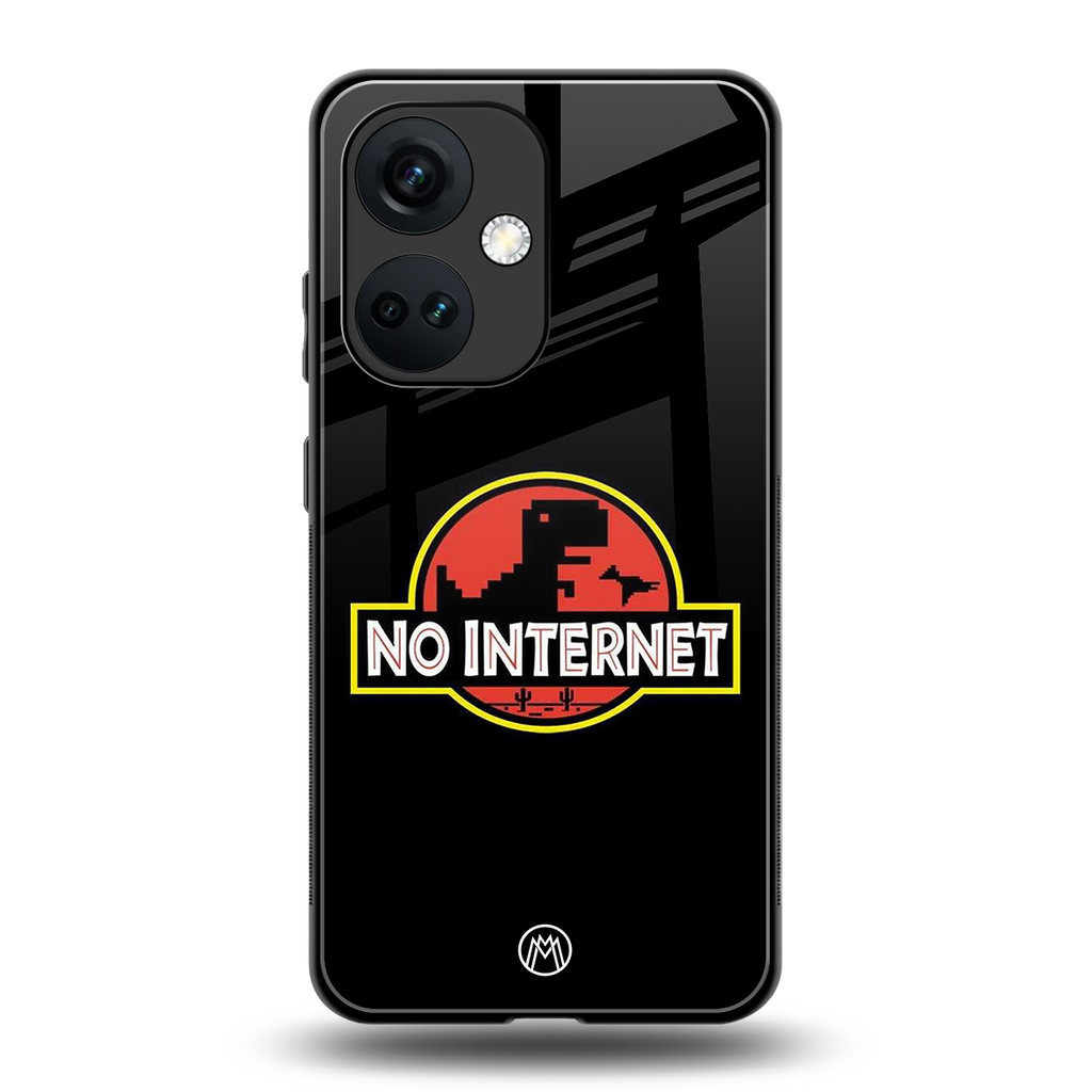 jurassic park no internet back phone cover | glass case for oneplus nord ce 3