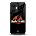 jurassic park no internet back phone cover | glass case for oneplus nord ce 3