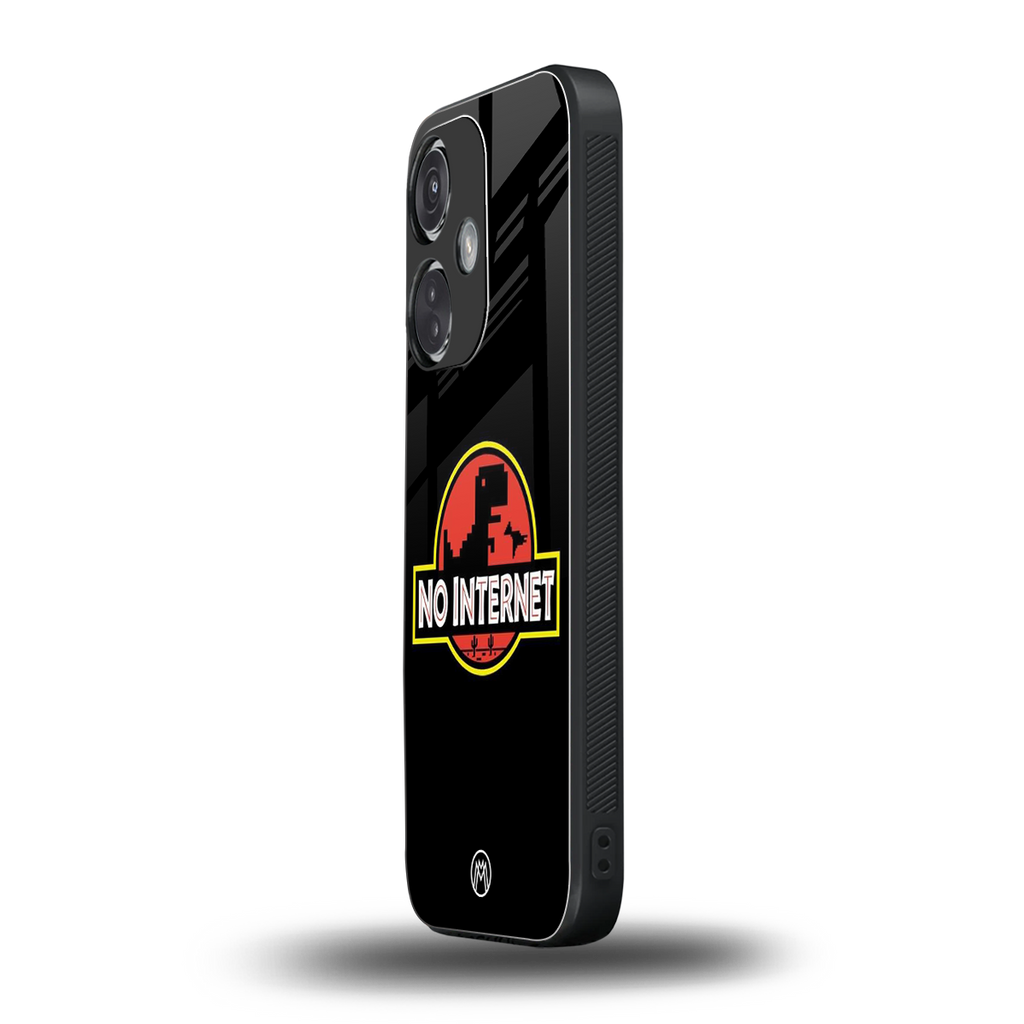 jurassic park no internet back phone cover | glass case for oneplus nord ce 3