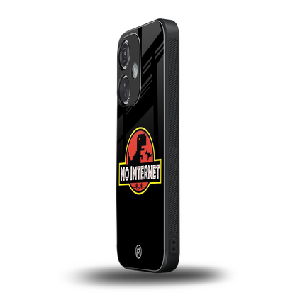 jurassic park no internet back phone cover | glass case for oneplus nord ce 3