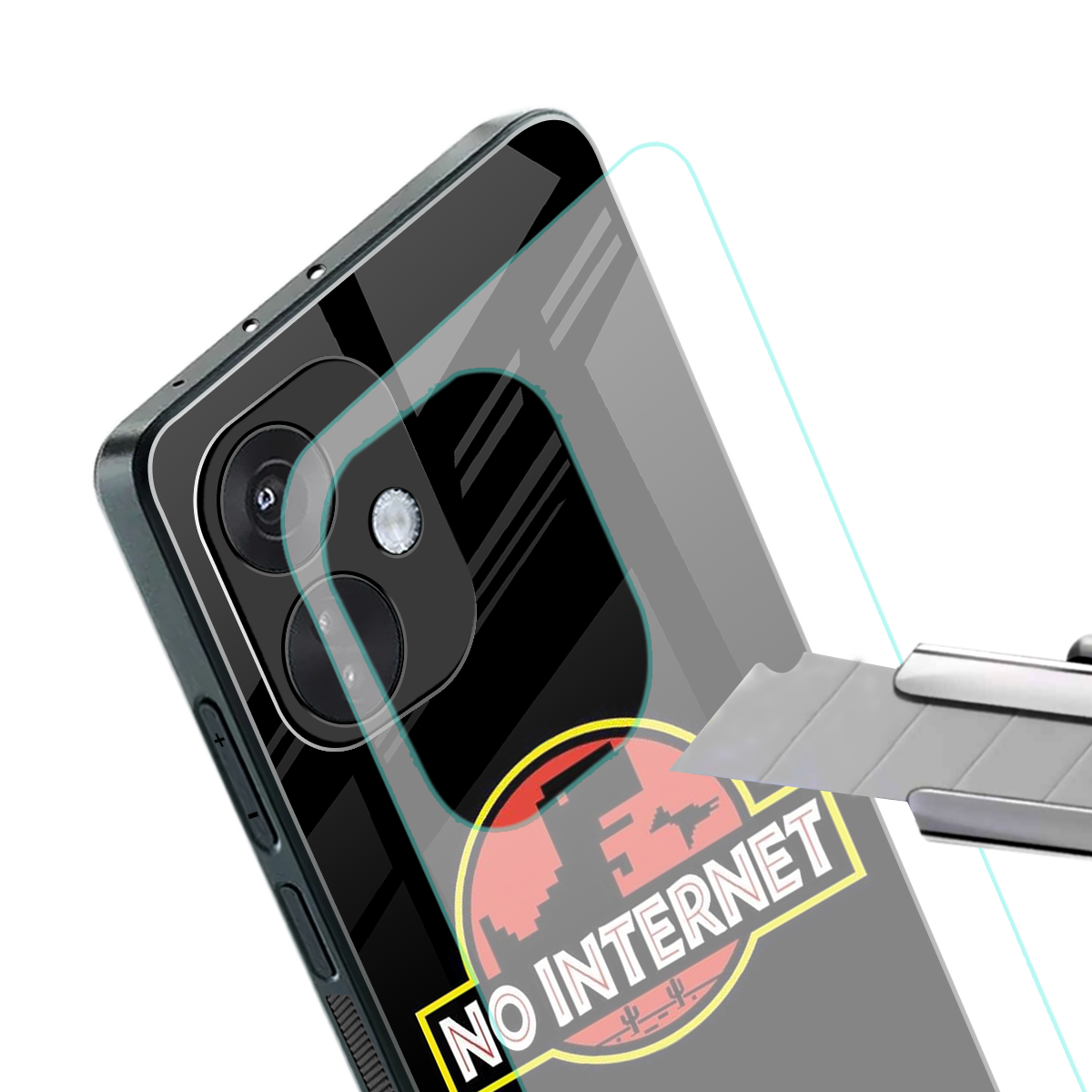 jurassic park no internet back phone cover | glass case for oneplus nord ce 3