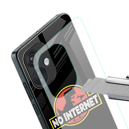 jurassic park no internet back phone cover | glass case for oneplus nord ce 3