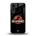 jurassic park no internet back phone cover | glass case for oneplus nord ce 4 lite