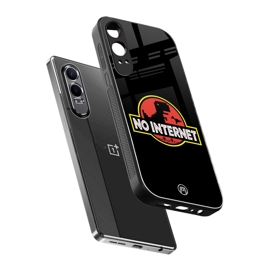 jurassic park no internet back phone cover | glass case for oneplus nord ce 4 lite