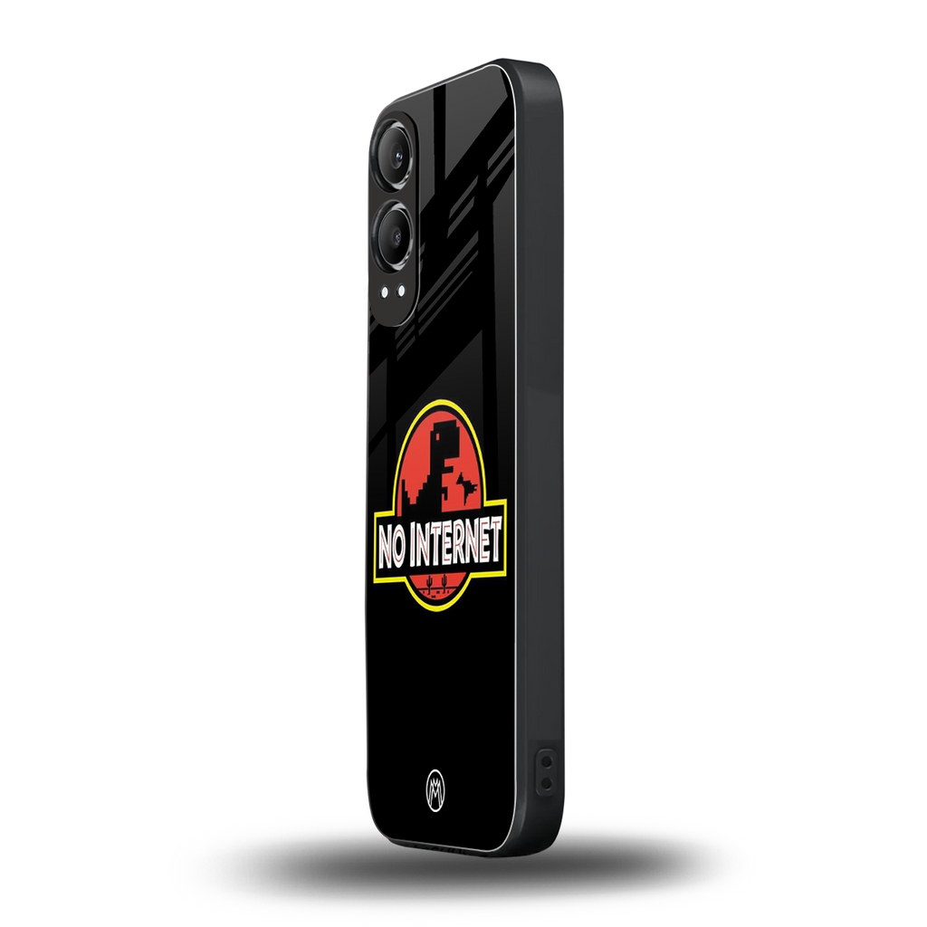 jurassic park no internet back phone cover | glass case for oneplus nord ce 4 lite