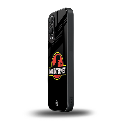 jurassic park no internet back phone cover | glass case for oneplus nord ce 4 lite