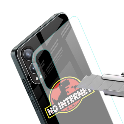 jurassic park no internet back phone cover | glass case for oneplus nord ce 4 lite