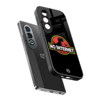 jurassic park no internet back phone cover | glass case for oneplus nord ce 4