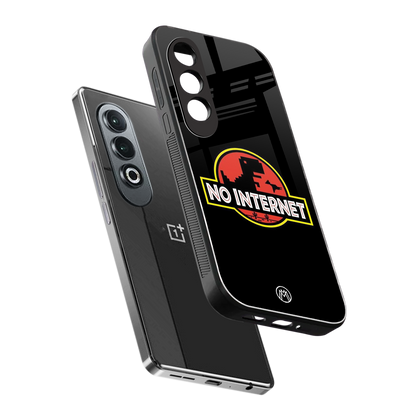 jurassic park no internet back phone cover | glass case for oneplus nord ce 4