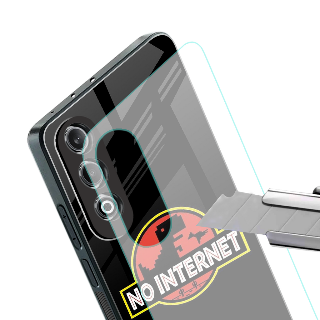jurassic park no internet back phone cover | glass case for oneplus nord ce 4