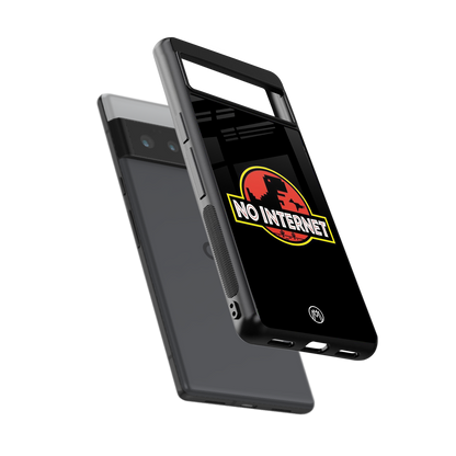 jurassic park no internet back phone cover | glass case for google pixel 6 pro