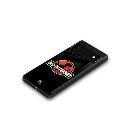 jurassic park no internet back phone cover | glass case for google pixel 6 pro