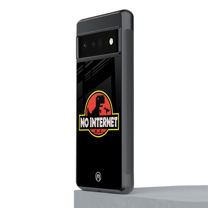 jurassic park no internet back phone cover | glass case for google pixel 6 pro