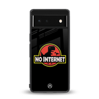 jurassic park no internet back phone cover | glass case for Google Pixel 6A