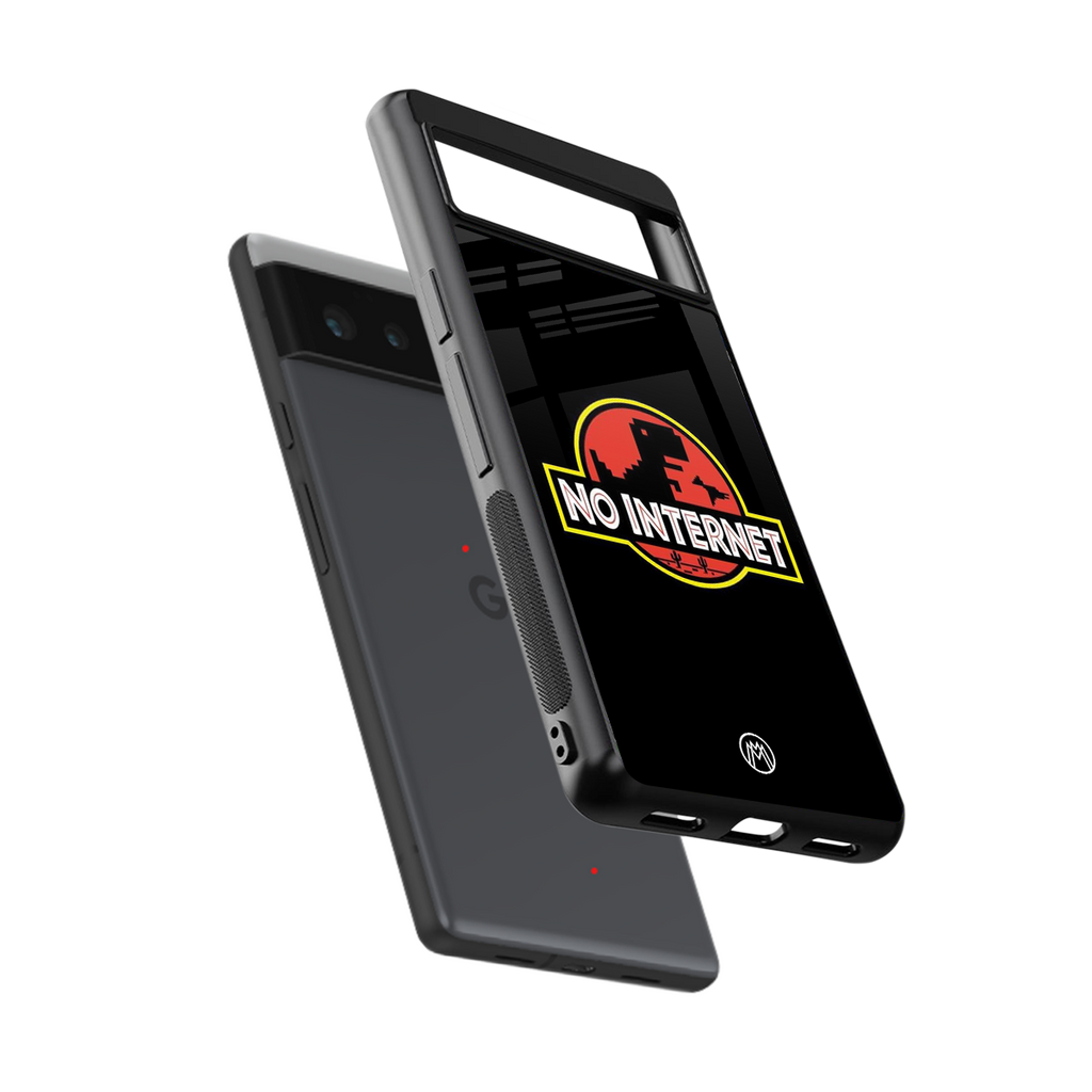 jurassic park no internet back phone cover | glass case for Google Pixel 6A