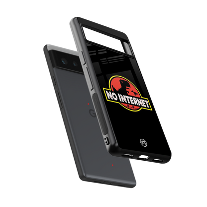 jurassic park no internet back phone cover | glass case for Google Pixel 6A