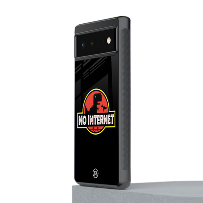 jurassic park no internet back phone cover | glass case for google pixel 6