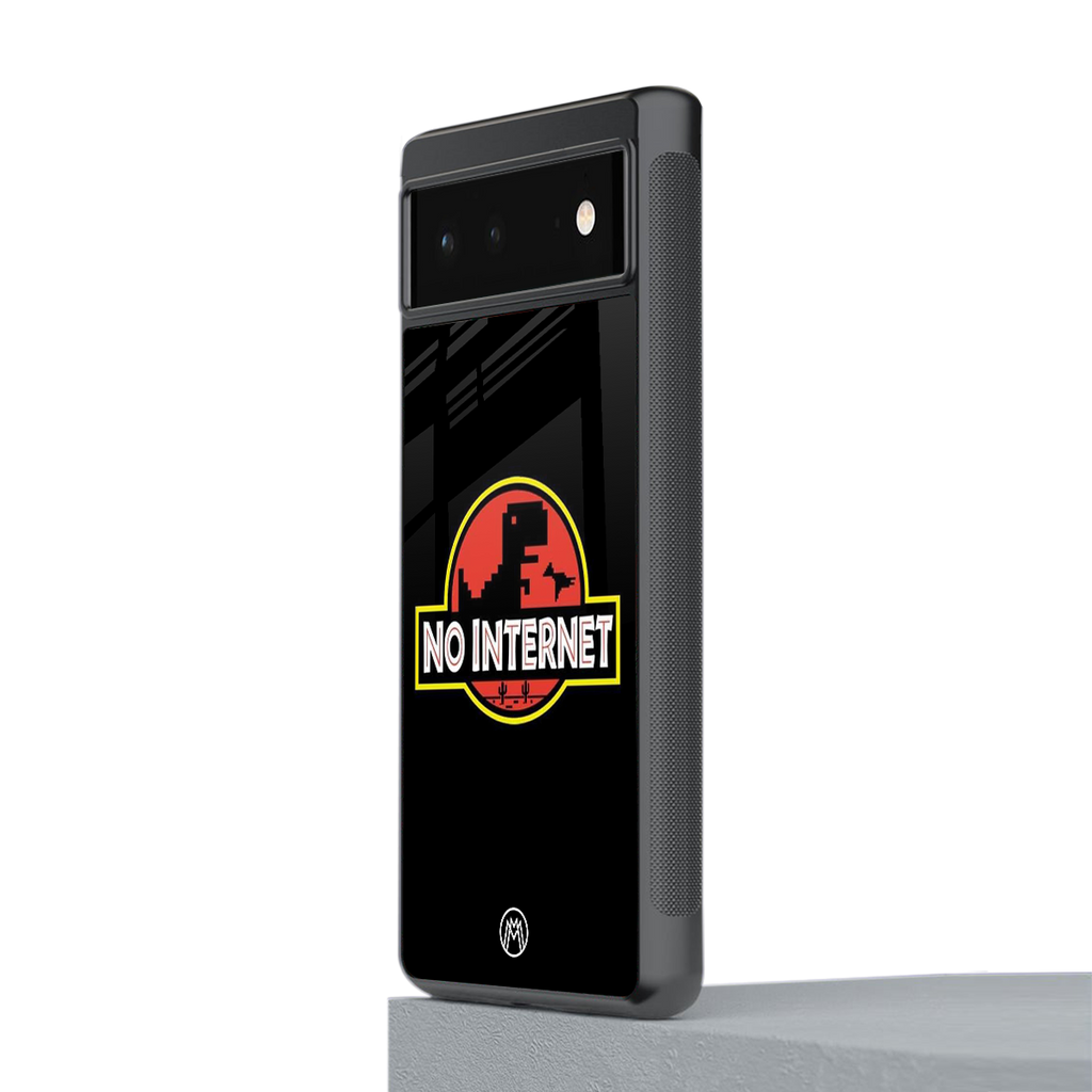 jurassic park no internet back phone cover | glass case for Google Pixel 6A