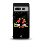 jurassic park no internet back phone cover | glass case for google pixel 7 pro
