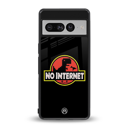 jurassic park no internet back phone cover | glass case for google pixel 7 pro