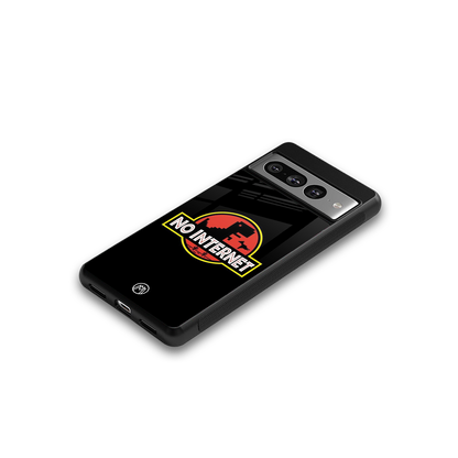 jurassic park no internet back phone cover | glass case for google pixel 7 pro