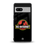 jurassic park no internet back phone cover | glass case for Google Pixel 7