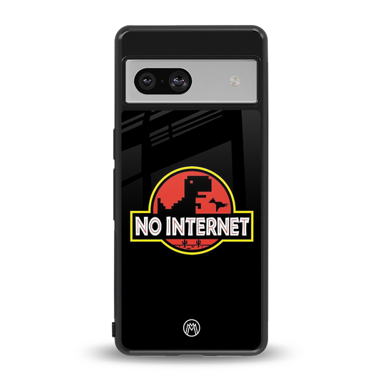 jurassic park no internet back phone cover | glass case for Google Pixel 7