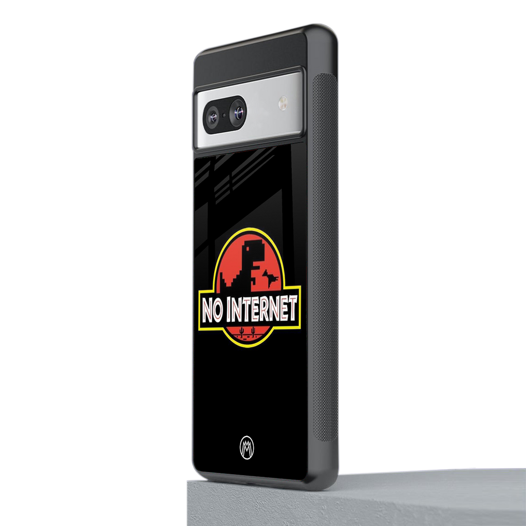 jurassic park no internet back phone cover | glass case for Google Pixel 7