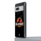jurassic park no internet back phone cover | glass case for Google Pixel 7