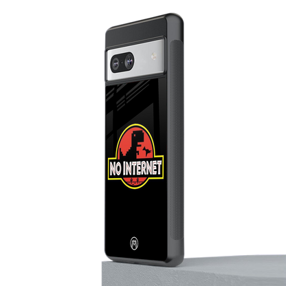 jurassic park no internet back phone cover | glass case for Google Pixel 7