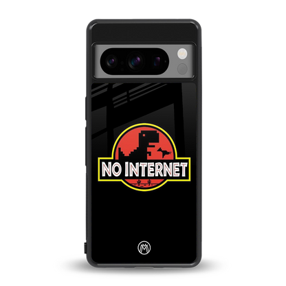 jurassic park no internet back phone cover | glass case for google pixel 8 pro