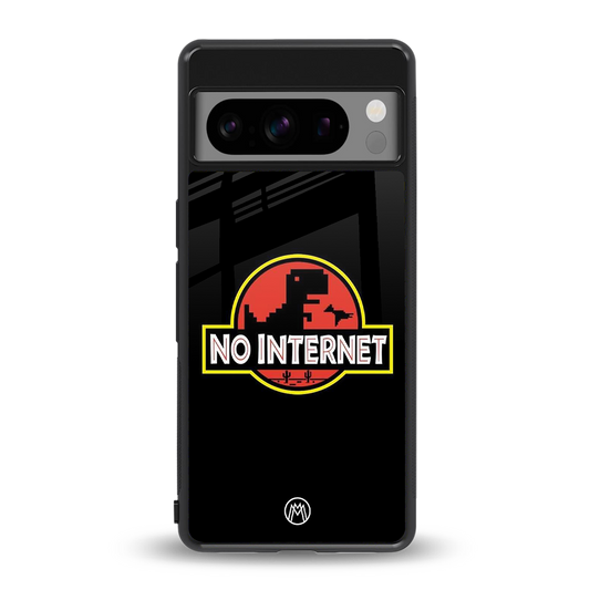 jurassic park no internet back phone cover | glass case for google pixel 8 pro