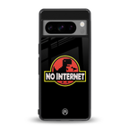jurassic park no internet back phone cover | glass case for google pixel 8 pro