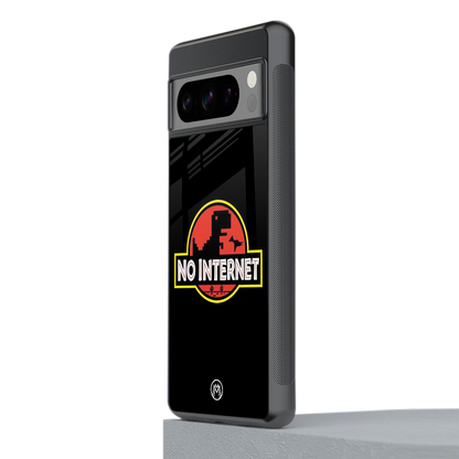 jurassic park no internet back phone cover | glass case for google pixel 8 pro