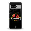 jurassic park no internet back phone cover | glass case for Google Pixel 8