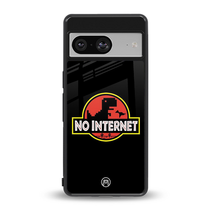 jurassic park no internet back phone cover | glass case for Google Pixel 8