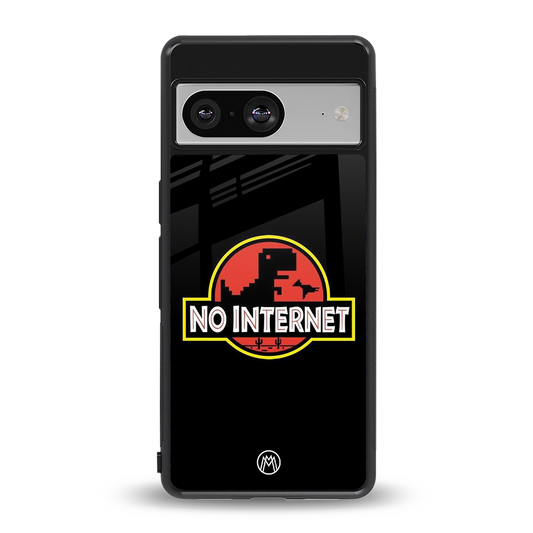 jurassic park no internet back phone cover | glass case for Google Pixel 8