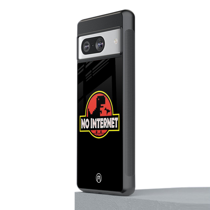 jurassic park no internet back phone cover | glass case for Google Pixel 8