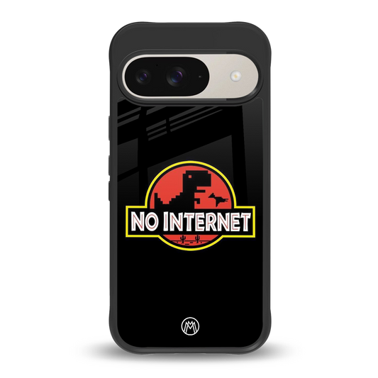 jurassic park no internet back phone cover | glass case for google pixel 9