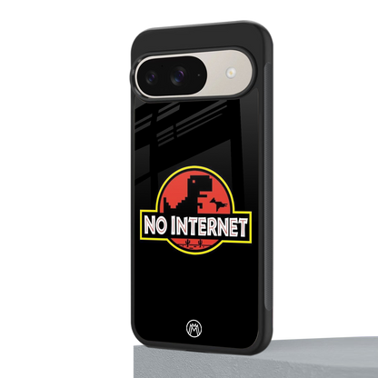 jurassic park no internet back phone cover | glass case for google pixel 9