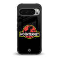 jurassic park no internet back phone cover | glass case for google pixel 9 pro