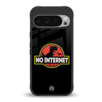 jurassic park no internet back phone cover | glass case for google pixel 9 pro
